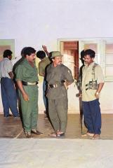 Tiger commanders Sornam, Balraj with S.P. Thamilchelvan during LTTE Counter Op. 'Tiger Leap' in Jaffna.jpg