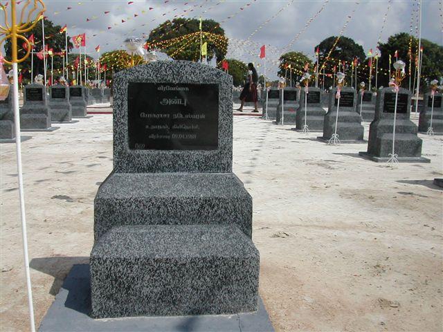 There are 263 land and sea black tigers sacrificesd their lives.there are 79 land black tigers and 184 sea black tiger - kanagapuram.jpg