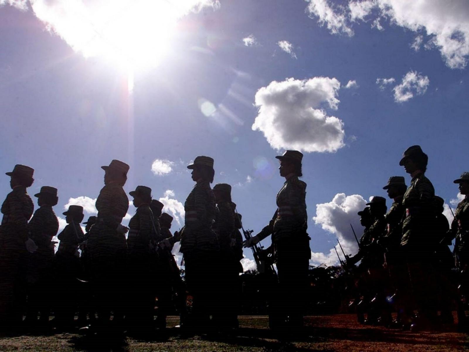 2nd Lt. Malthy Regiment cadres during a marchpast in kilinochchi 10-10-2002.jpg
