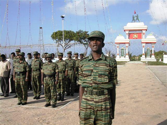 The pledge is taken to devote their mind,body and soul to protect their nation, and pave path to freedom at the Elephantpass memorial site in early morning on Martyr's day.jpg