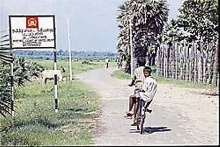 At Paddipallai in Batticaloa, a symbol of LTTE authority..jpg