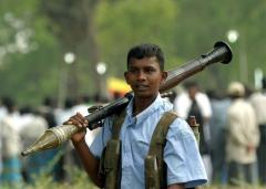 Tamil Tiger cadre in a funeral in thandiyadi on feb 10, 2005 - Lt. Col. Kausalyans' funeral.jpg
