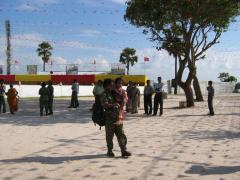 LTTE soldiers receiving kith and kin at the Elephantpass Memorial 2005, along A9 Road.jpg