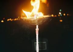 Eegai Sudar is lit at the Visuvamadu Martyr's graveyard.jpg