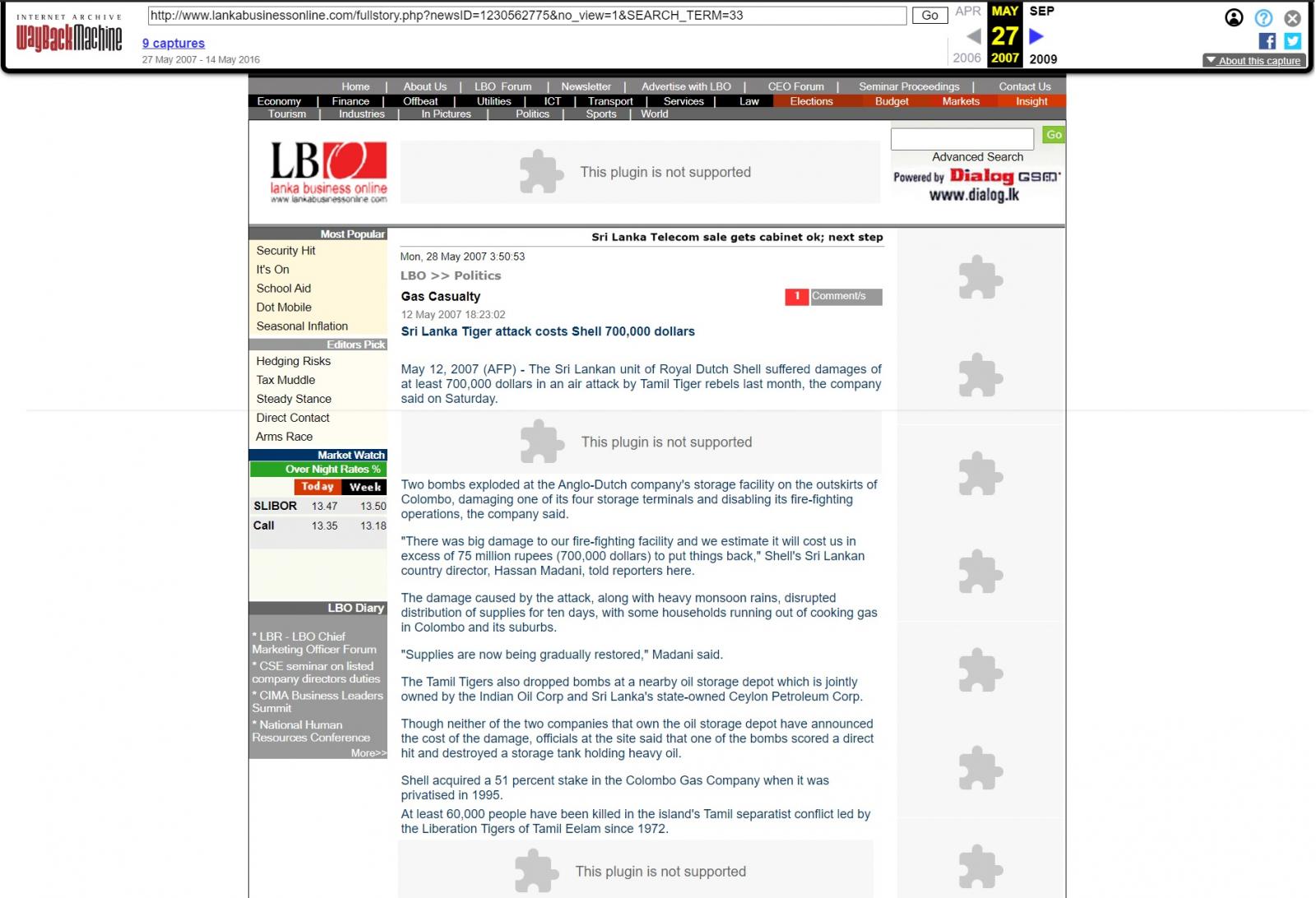 LTTE Sky Tigers attack on oil facilities in Colombo - Lanka business online.jpg