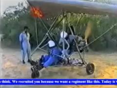 LTTE second flight of MIcro Light glider, 3 Sky Tiger cadre with with flight suit on their body..jpg