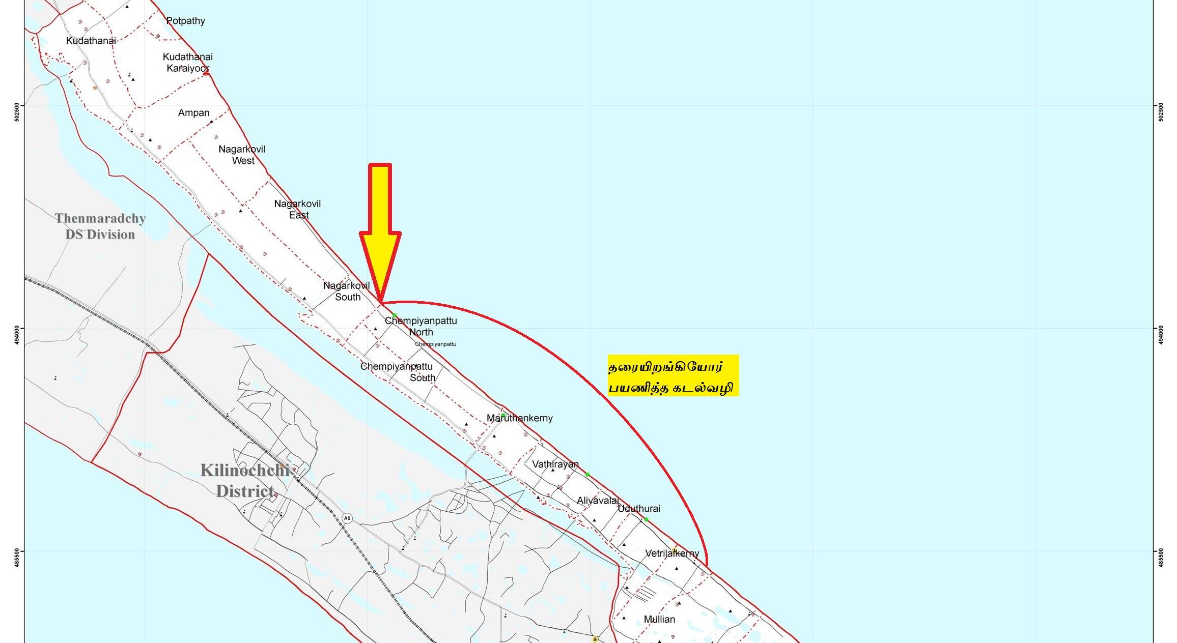 maruthankerny map showing the exact location of kudarppu landing.jpg