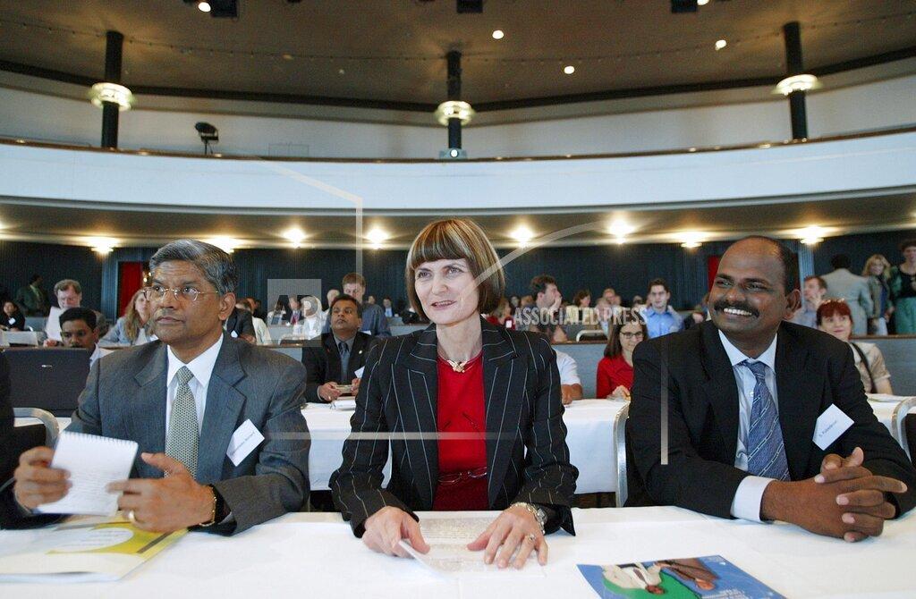 S. Puleedevan, Secretary General of Liberation Tigers of Tamil Eelam LTTE Peace Secretariat, right, and Bernard Goonetilleke, Director General of the Peace Secretariat Sri Lanka, left, and Swiss Foreign Minister Micheline.jpg