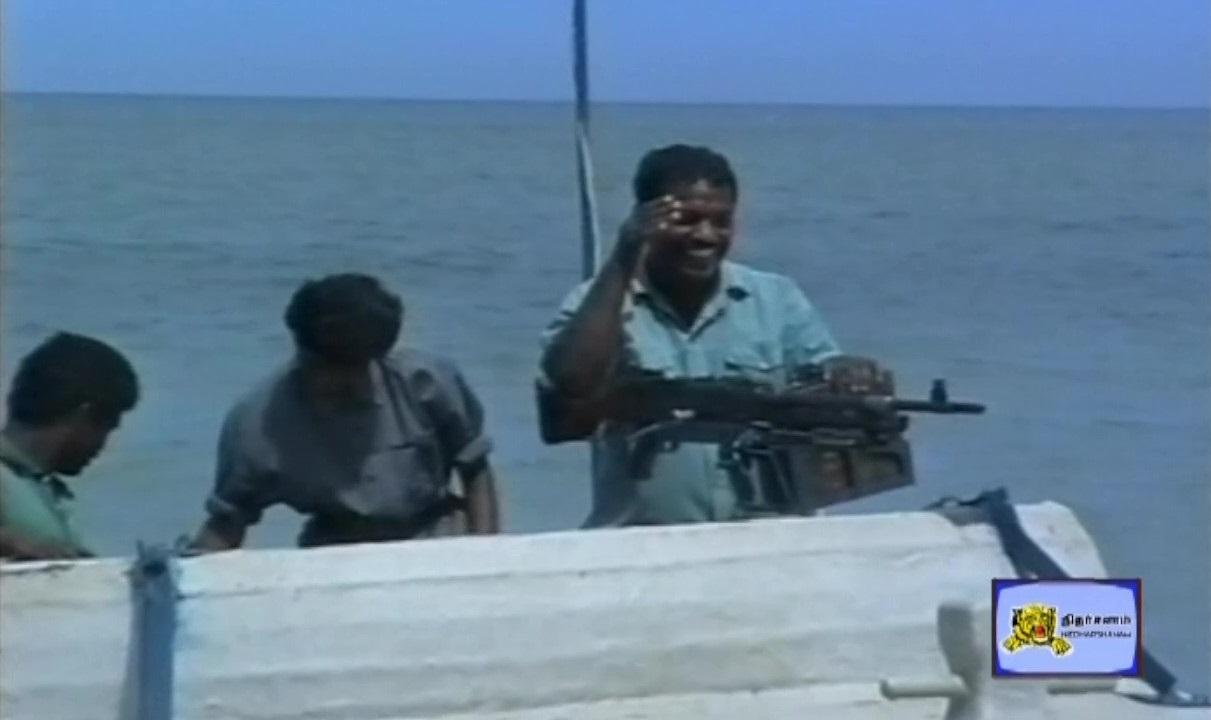 Sea Black Tiger Lt. Col. Irumporai as a main gunner in a Vellai class boat of Sea Tigers, the Navy of Tamileelam and the naval armed wing of LTTE.jpg