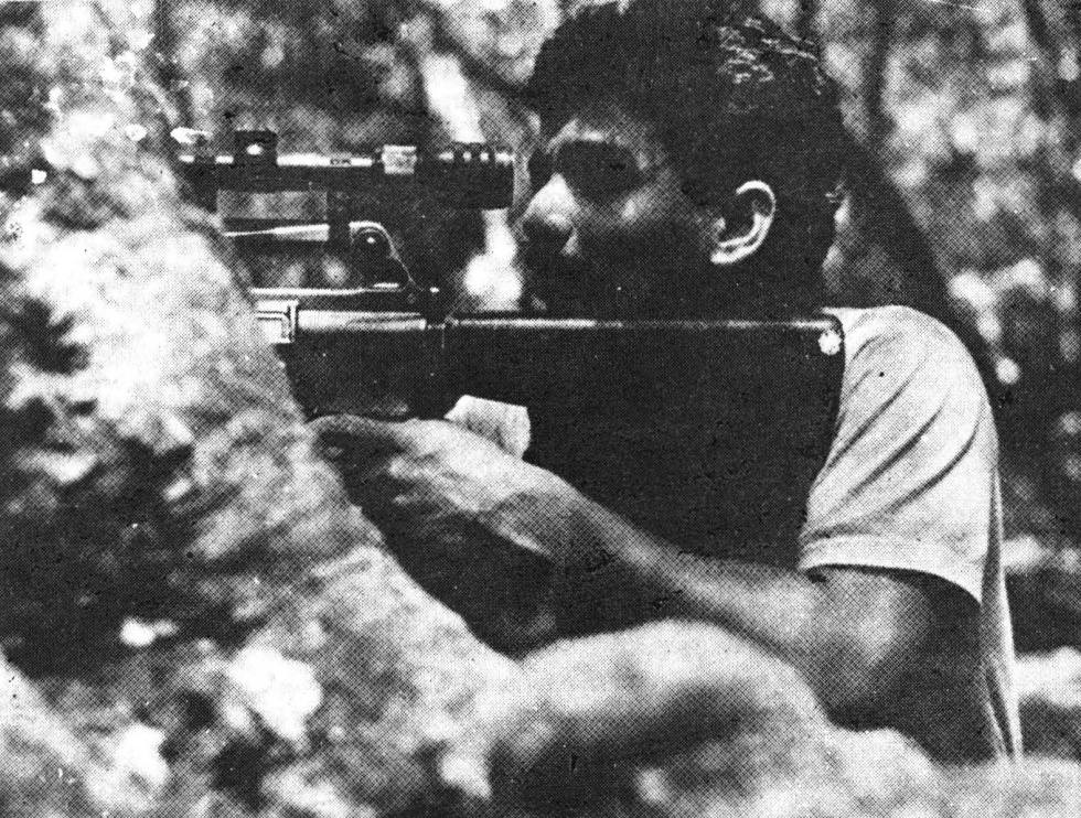 Tamileelam rebel during ipkf time - M16 rifle.png