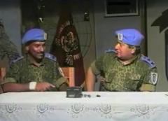 LTTE Commander Col. Raju in Leopard Force (The Commando Force of Tamileelam de-facto) Uniform with Tamil Leader.webp