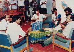 Talks to exchange prisoners of war – (unarmed )Sri Lankan army delegation in Jaffna, 1986.jpg