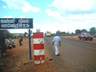 LTTE's checkpoint after the no-man-land area at Omanthai checkpoint complex..jpg