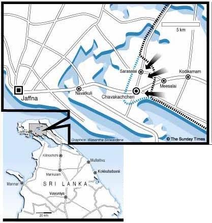 Sinhala Army's occupying Operation Kiniheera upon T. Chavakachcheri.jpg