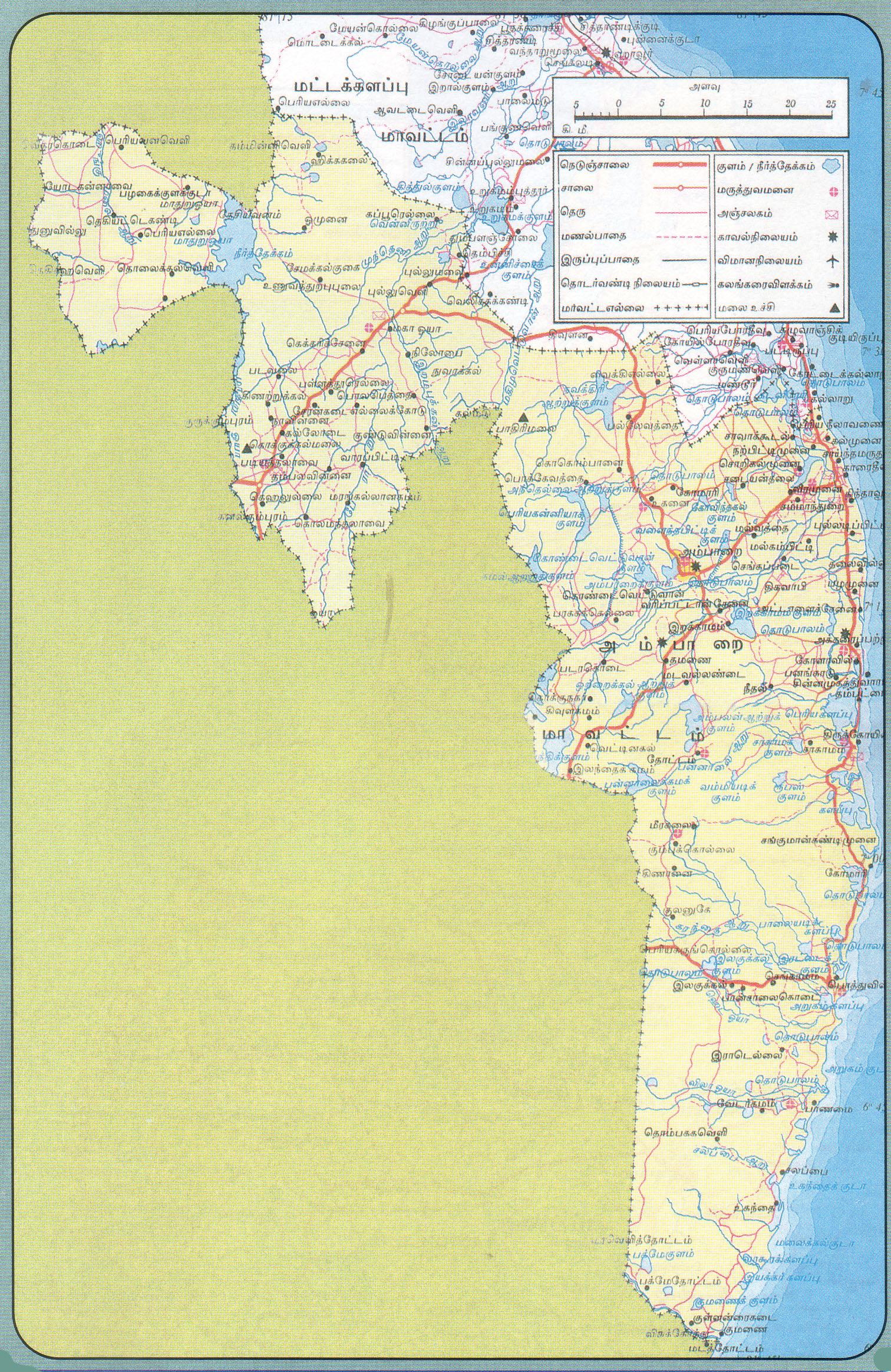 Tamil Eelam Amparai map - தமிழீழம் அம்பாறை வரைபடம்