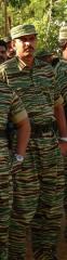 Lt. Col. Rank cadre Maniyarasan, Commander of Suuran Armoured Team.jpg