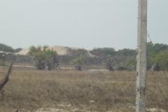 SLA FDL seen from LTTE FDL at Naakarkoayil, a bulldozer is seen damaged on top of an SLA fortification bunker on 07 February 2008..jpg