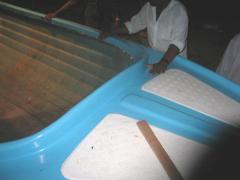 Original top part of the mold contains fittings to provide non-slippery surface at the front of the boat..jpg
