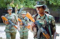 near the rebel front, 03 July 2006, Northern War Front - Tamil Tigeress - Tamil Tigers female combatants.jpg