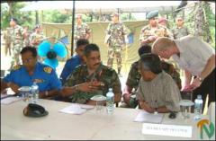 gosl_ltte_meeting_2_161102 Jaffna SLA Commander major General Sarath Fonseka, SLN Northern Commander Rear Admiral Sarath Weerasekara with Defence Ministry Secretary Austin Fernando at Muhamalai discussion..jpg