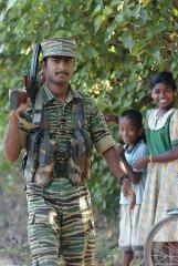 Tamil-controlled village of Uthayanagar East, near Kilinochchi, 23 May, 2006.jpg