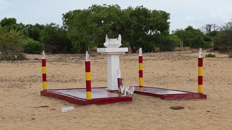 Tamil Genocide Memorial in Mullivaikkal  - Second version - Rebuilt version after its destruction by the Sinhalese