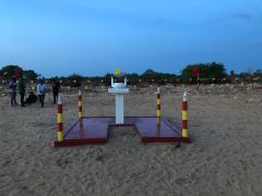 Tamil Genocide Memorial in Mullivaikkal  - First version - Before its destruction by the Sinhalese