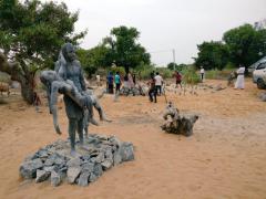 Tamil Genocide Memorial Stones and a Tamil Genocide Monument (a statue) was opened on May 18, 2016, in Mullivaikkal, Mullaitivu, Sri Lanka/ Tamil Eelam