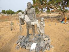 Tamil Genocide Monument depicting the Tamil victim family in Mullivaikkal, Mullaitivu district, Tamil Eelam/ Sri Lanka