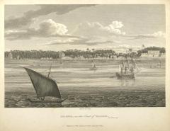Anjengo, on the coast of Malabar; an engraving by James Forbes, 1813.jpg