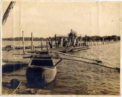 The Old Bridge and Ferry at Arugam Bay 1979 7 29| Pilavu type craft